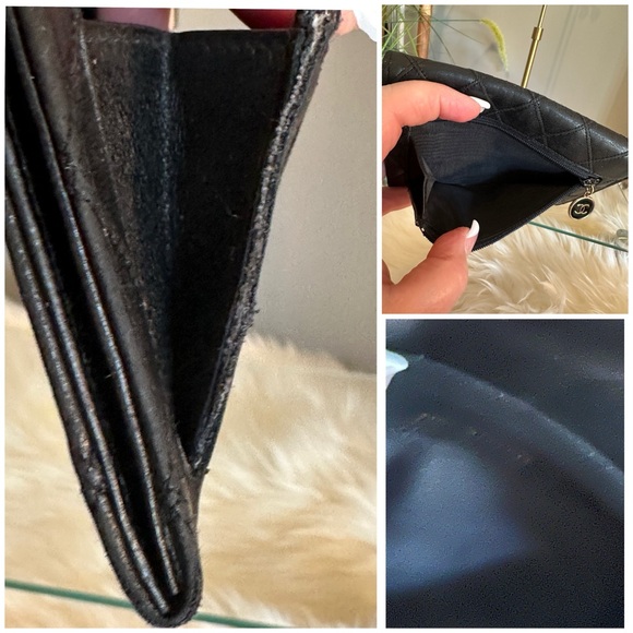 Authentic CHANEL Vintage Early 1990”s Wild Stitch Flap Wallet, in Black. EUC - Picture 15 of 16